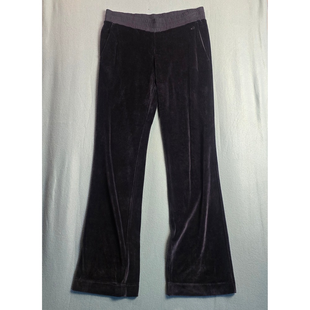 Escada Sport‎ Emera Black Velvet Wide Leg Lounge Pants Modal Cotton Size M
